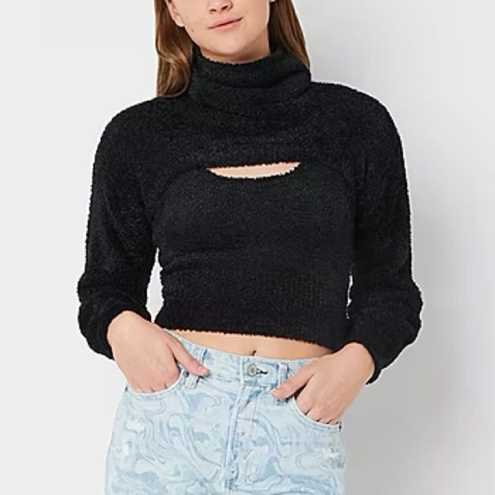 Arizona Womens Turtleneck Long Sleeve Sweater Set Juniors XL